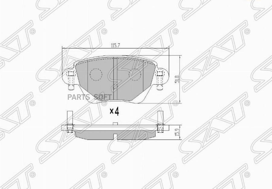 

Тормозные колодки SAT задние для Ford Mondeo 2000-2007 ST1219894