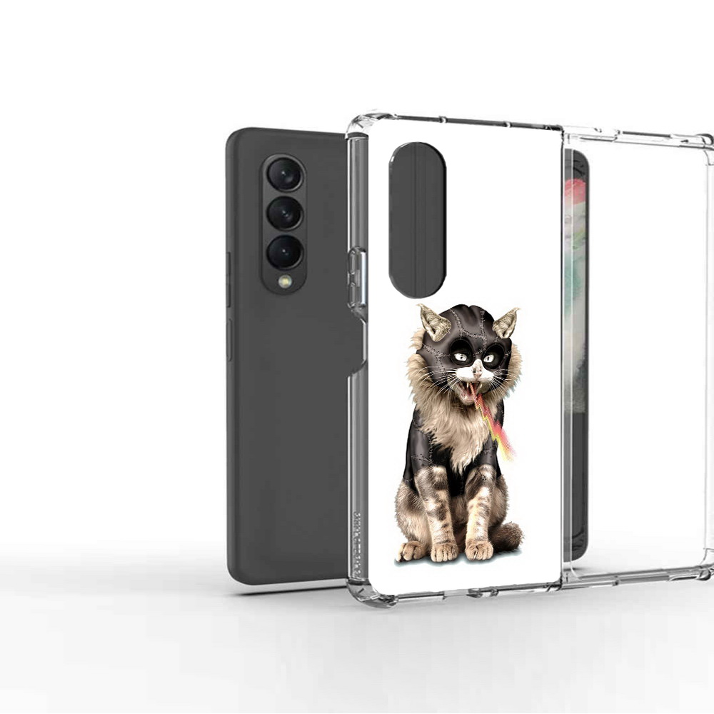 

Чехол MyPads Tocco для Samsung Galaxy Z Fold2 дьяволский кот, Прозрачный, Tocco