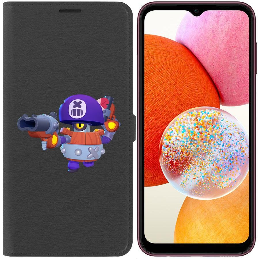 

Чехол-книжка Krutoff Eco Book для Samsung Galaxy A14 4G (A145) Brawl Stars-Дэррил (черный)