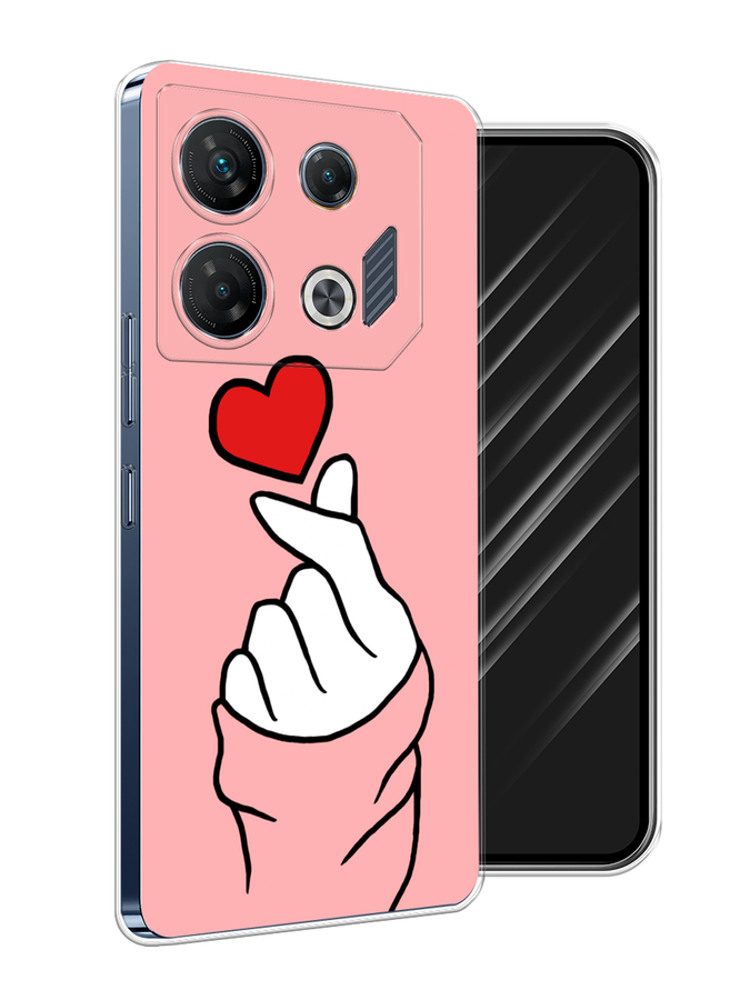 

Чехол Awog на Infinix GT 10 Pro "Милое сердечко", Белый;красный;черный, 3104850-1