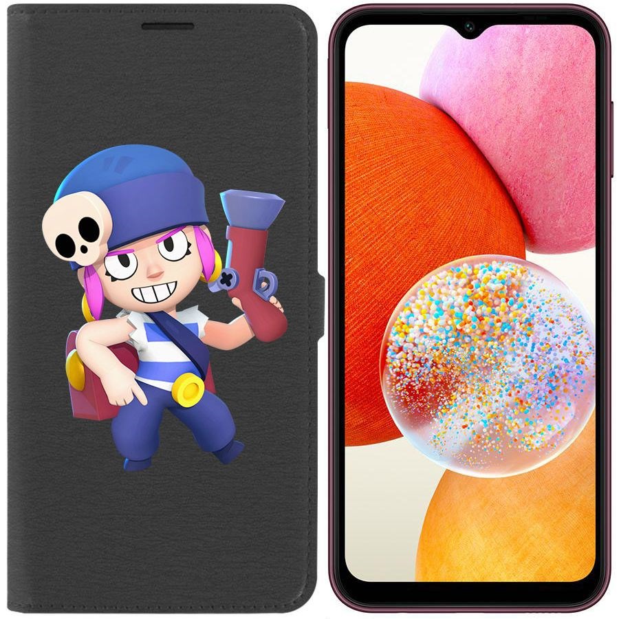 

Чехол-книжка Krutoff Eco Book для Samsung Galaxy A14 4G (A145) Brawl Stars-Пенни (черный)