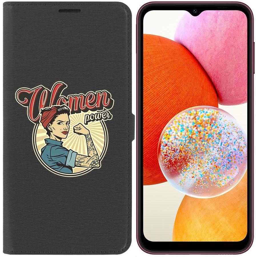

Чехол-книжка Krutoff Eco Book для Samsung Galaxy A14 4G (A145) Women Power (черный)