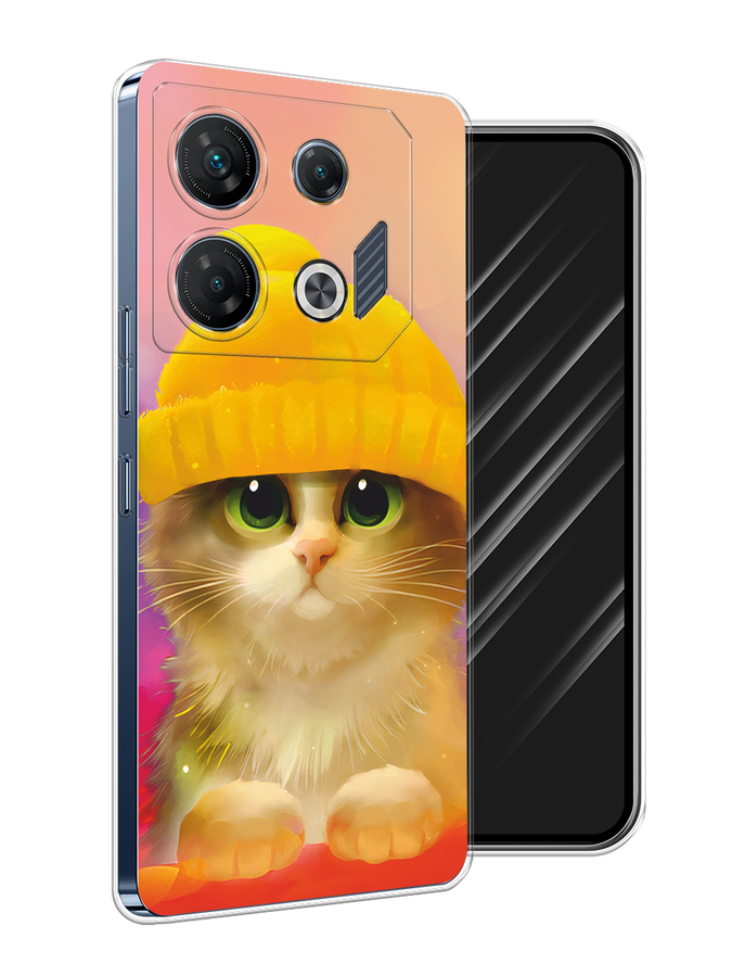 

Чехол Awog на Infinix GT 10 Pro "Котенок в желтой шапке", Желтый, 3104850-1
