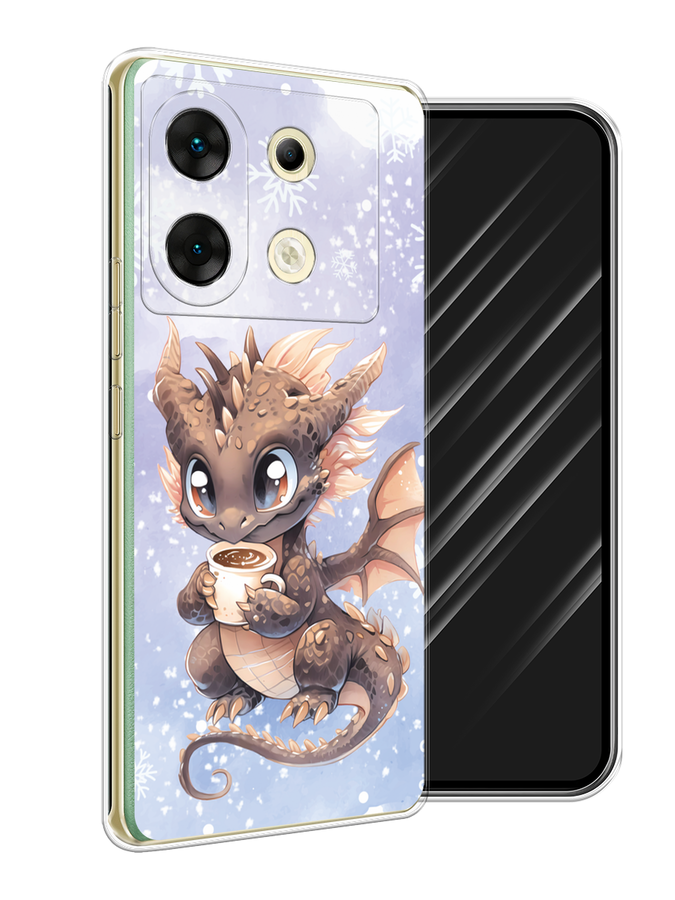 

Чехол Awog на Infinix Zero 30 5G "Дракончик с кружкой тёмный", Бежевый;розовый;серый, 3104950-1