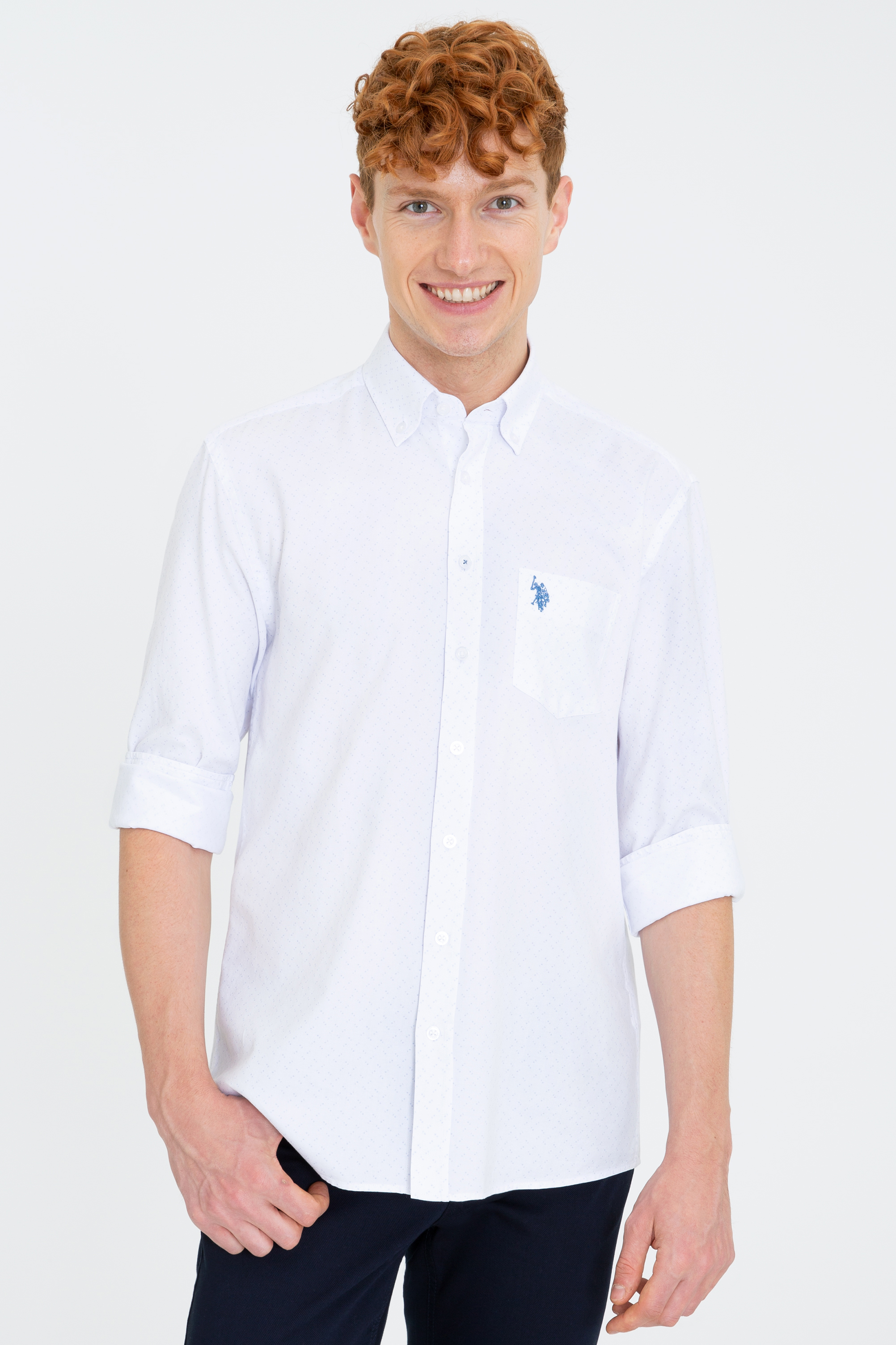 

Рубашка мужская U.S. POLO Assn. G081GL0040MIKA белая L, G081GL0040MIKA