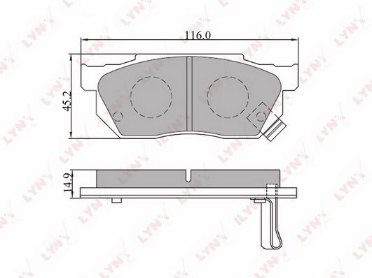 

Тормозные колодки LYNXauto передние дисковые bd3412