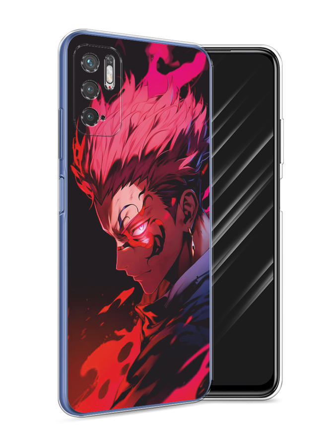 

Чехол Awog на Xiaomi Redmi Note 10T/Note 10 5G, poco M3 Pro "Взгляд Сукуны", Розовый;красный;черный, 310750-1