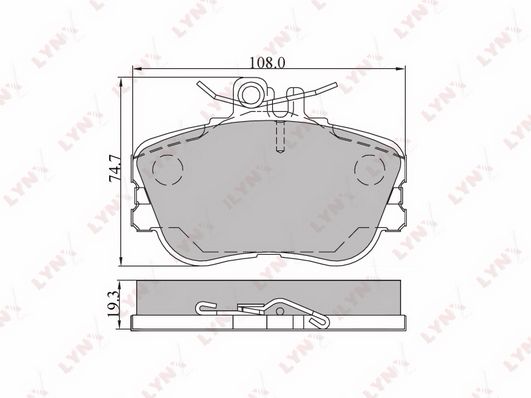 

Тормозные колодки LYNXauto передние дисковые bd5303