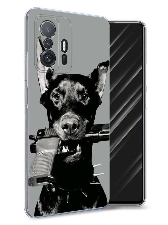 

Чехол Awog на Xiaomi Mi 11T/11T Pro "Доберман", Серый, 311250-1