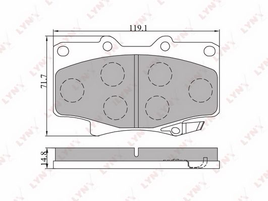 

Тормозные колодки LYNXauto передние дисковые bd7504