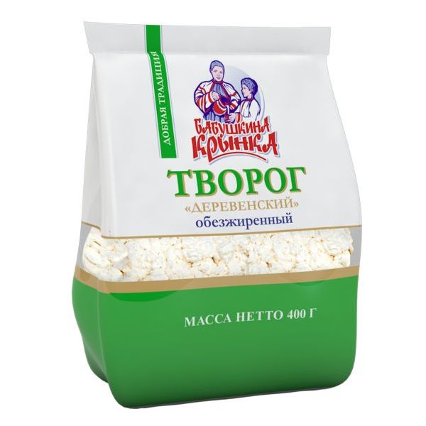 

Творог Бабушкина Крынка Деревенский обезжиренный 220 г