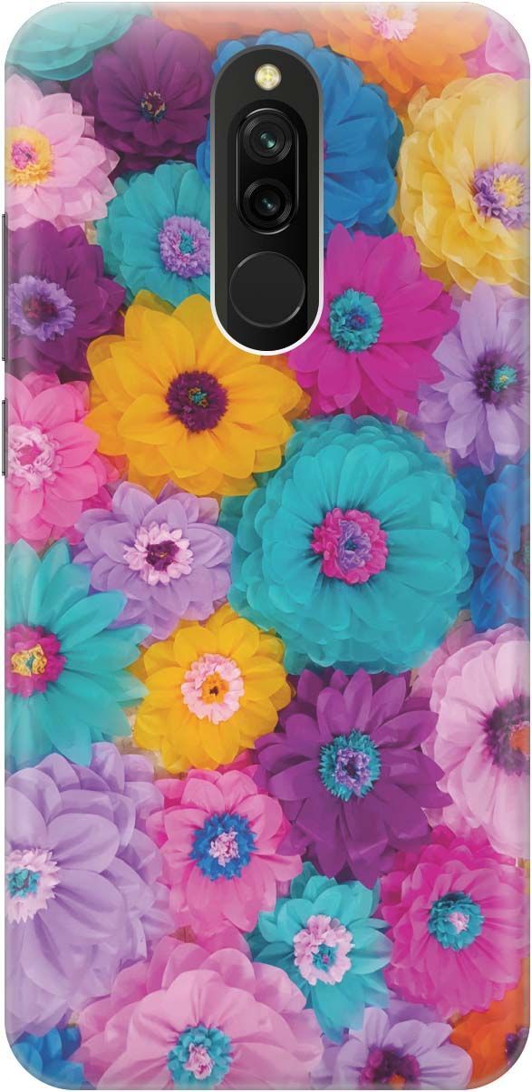 

Силиконовый чехол на Xiaomi Redmi 8 "Бумажные цветы", Желтый;зеленый, 442