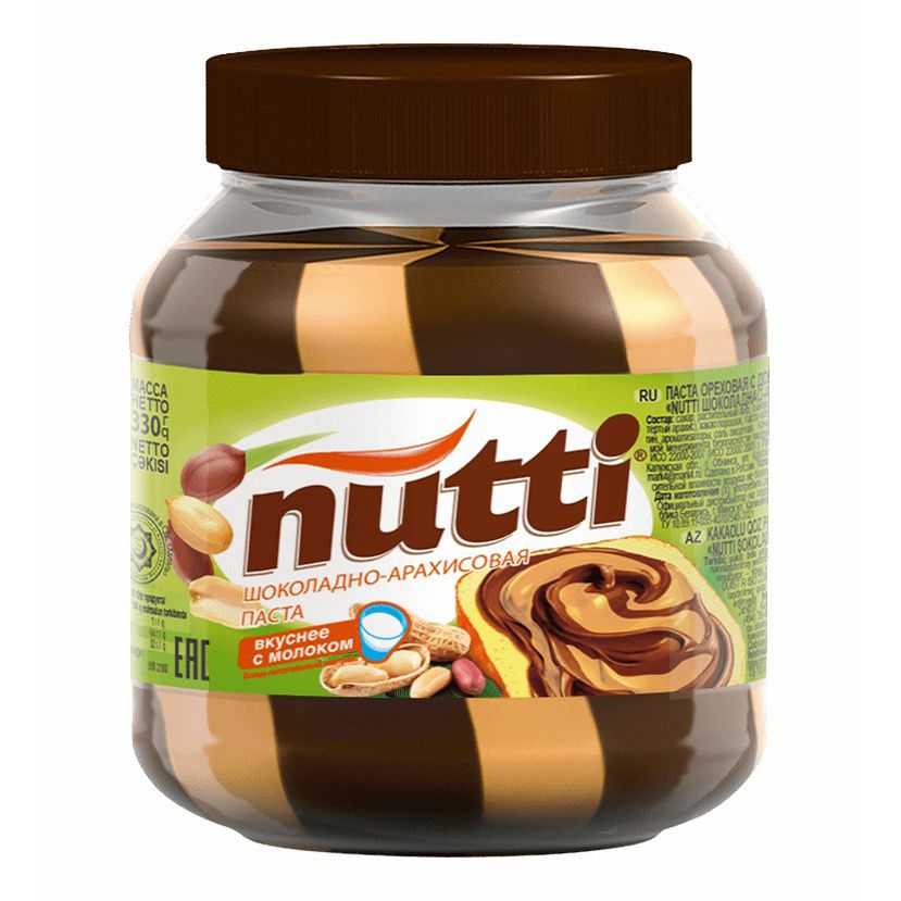

Паста Nutti шоколадно-арахисовая с какао 330 г
