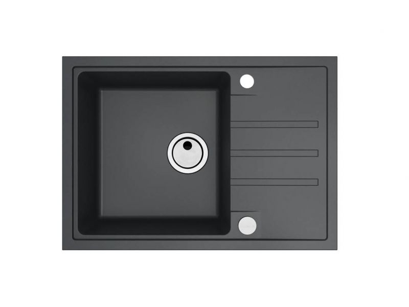 Мойка ALVEUS GRANITAL INTERMEZZO 40 CARBON -G91 680X480X200 в комплекте с сифоном