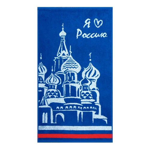 фото Полотенце i love russia 50 х 90 см махровое синее nobrand