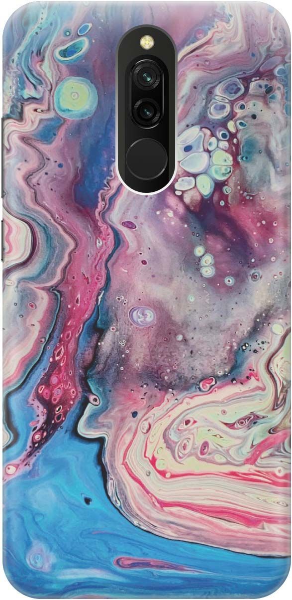 

Силиконовый чехол на Xiaomi Redmi 8 "Разноцветный мрамор", Голубой;желтый, 442