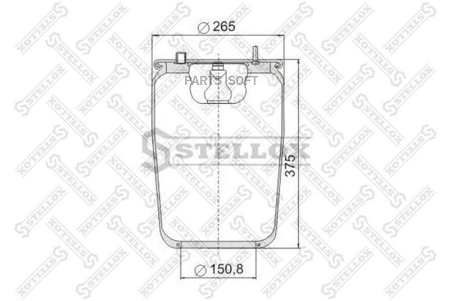 

STELLOX Пневмоподушка STELLOX 9008365sx