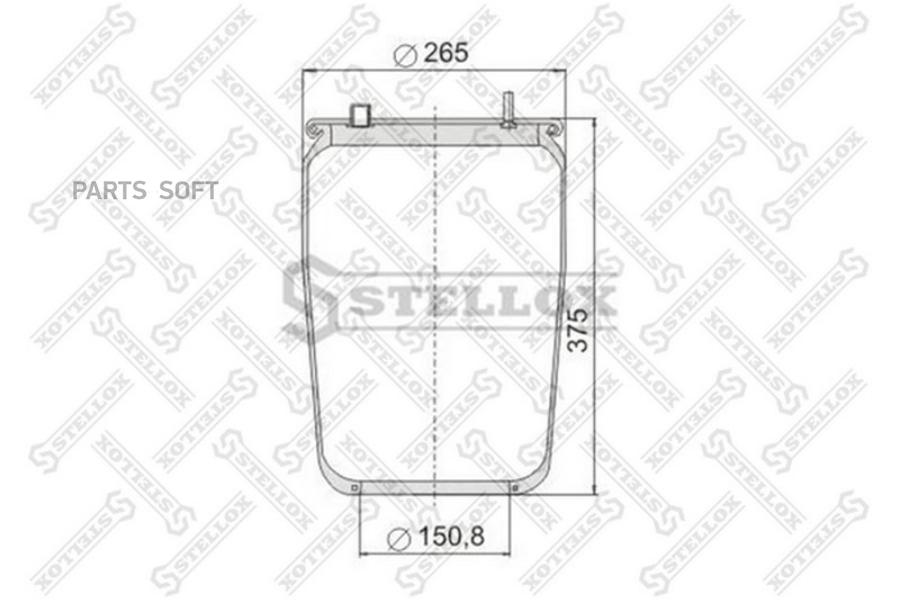 

STELLOX Пневмоподушка STELLOX 9008366sx