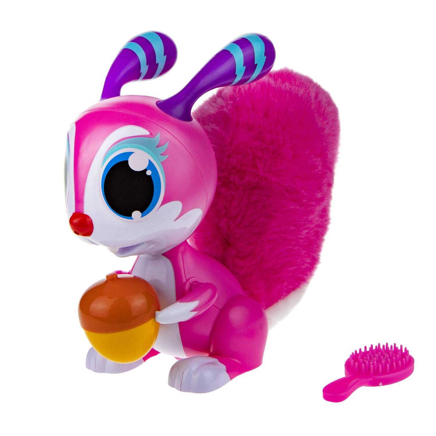 

Интерактивная игрушка 1Toy Robo pets Озорная белка, розовый