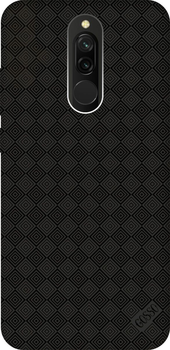 

Матовый чехол на Xiaomi Redmi 8 "Magic Squares" черный, 643