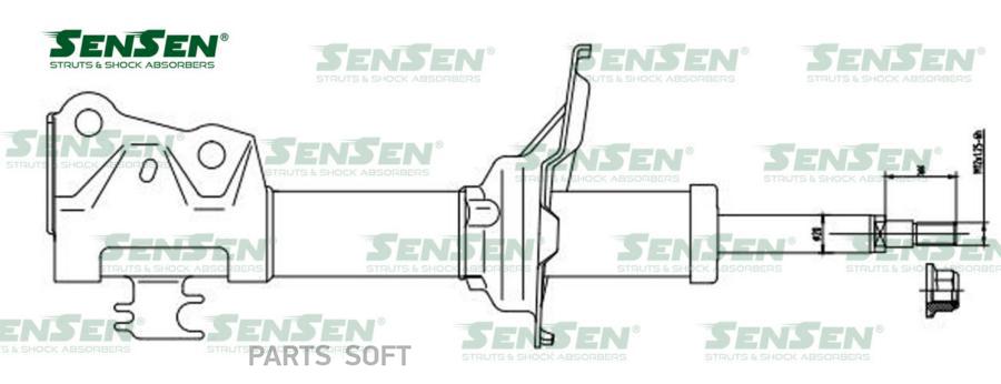 

SENSEN 42130646 Амортизатор GAS Toyota Yaris Verso/Fun Cargo NCP20(2WD) With Rear Disk Bra