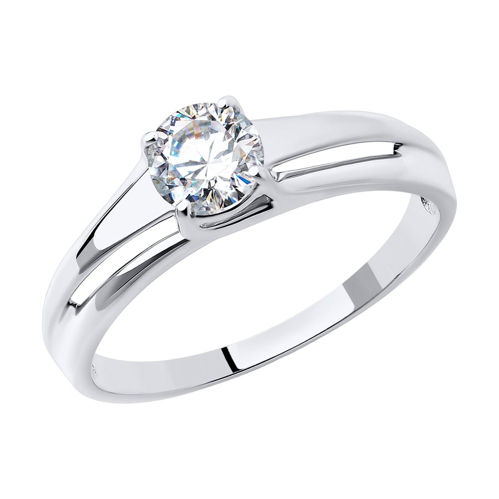 

Кольцо из белого золота с фианитом р 16 SOKOLOV 81010535-3, 81010535-3