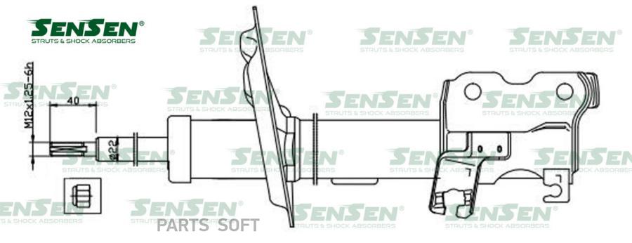 

SENSEN Аморт. перед. газ левый Nissan Teana/Cefiro -F 03-