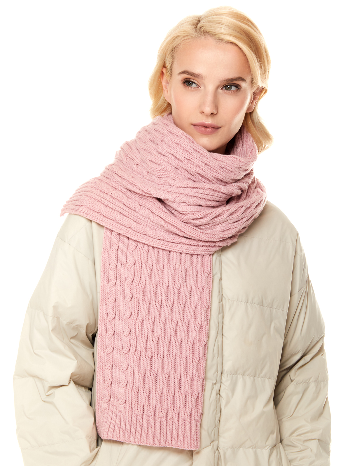 

Шарф женский Scandica Erika светло-розовый ONE SIZE, 760SCAW