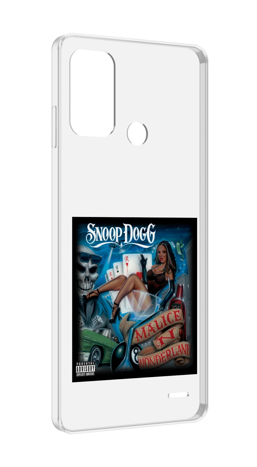 

Чехол MyPads Snoop Dogg MALICE N WONDERLAND для ZTE Blade A52, Прозрачный, Tocco