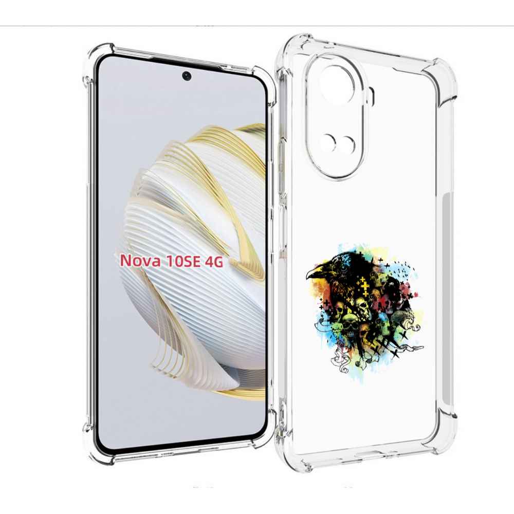 

Чехол MyPads ворон и черепа для Huawei Nova 10 SE, Прозрачный, Tocco