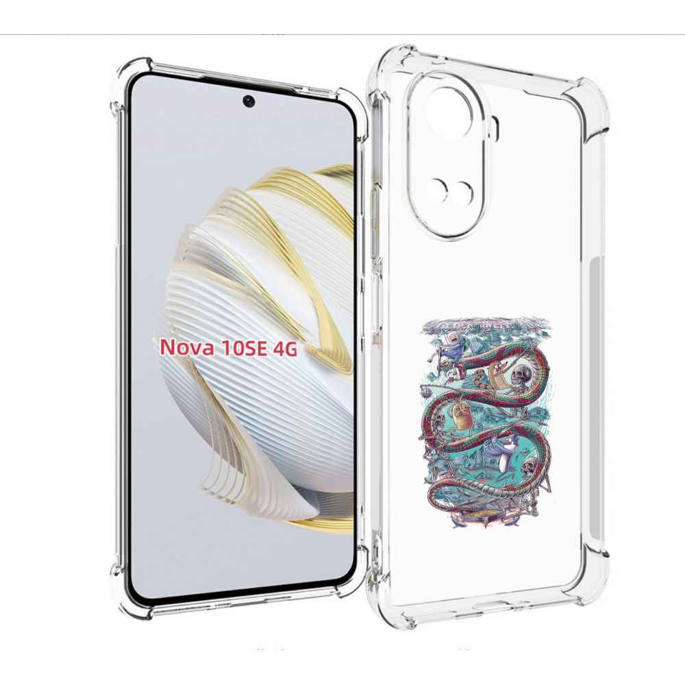 

Чехол MyPads время приключений страшилка для Huawei Nova 10 SE, Прозрачный, Tocco