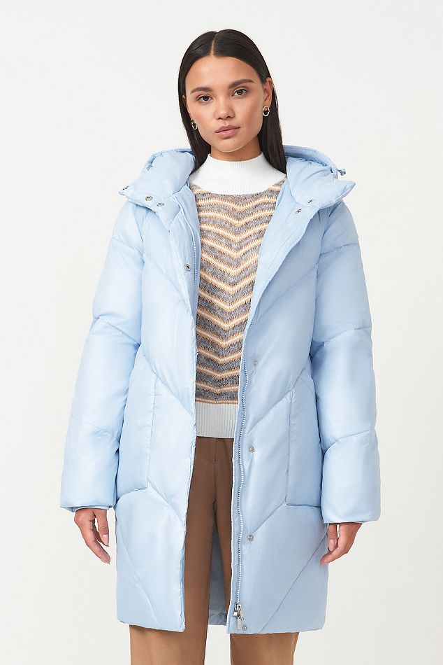 Пальто женское Baon B0723509 голубое XL