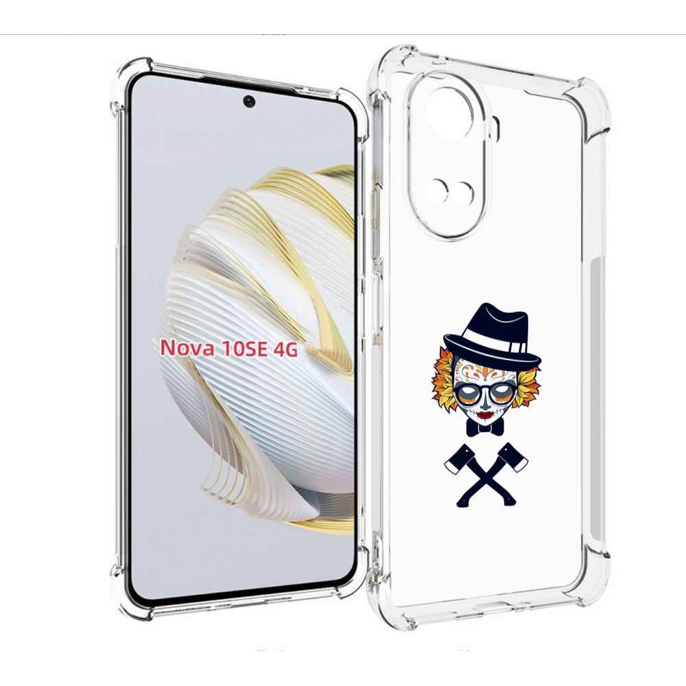 

Чехол MyPads девушка в маске с топорами рисунок для Huawei Nova 10 SE, Прозрачный, Tocco