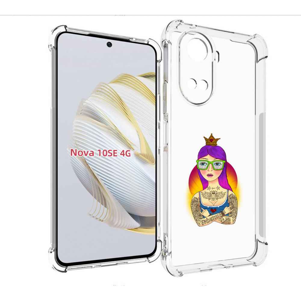 

Чехол MyPads девушка в татуировках с короной для Huawei Nova 10 SE, Прозрачный, Tocco
