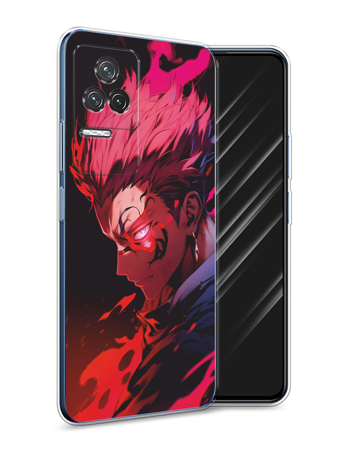 

Чехол Awog на Xiaomi Redmi K50 "Взгляд Сукуны", Розовый;красный;черный, 312250-1