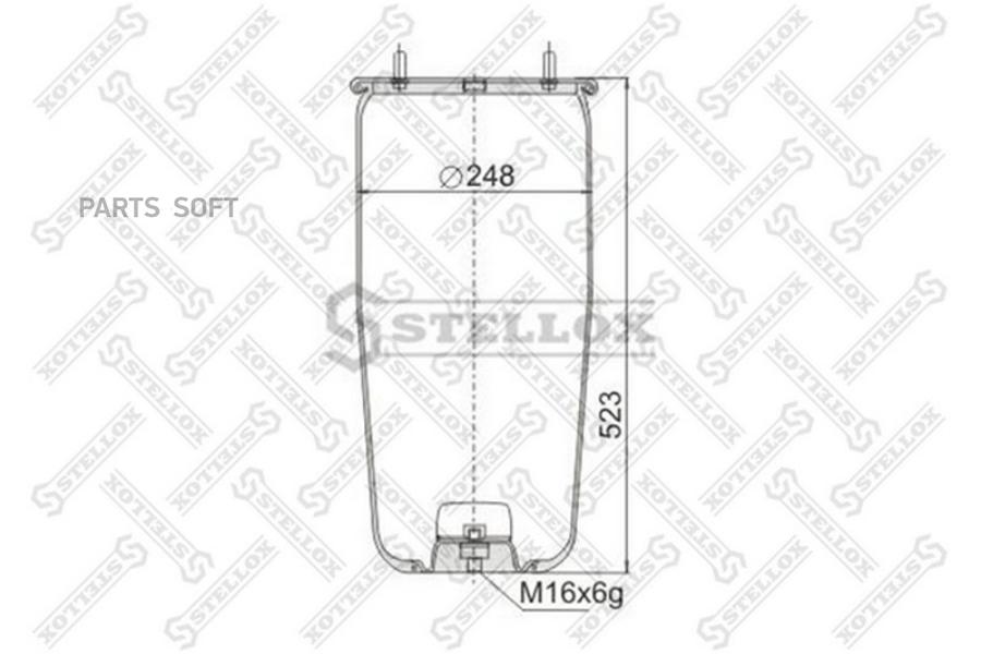 

STELLOX Пневмоподушка STELLOX 9009410sx