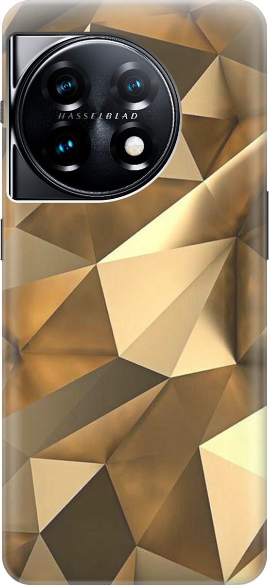 

Силиконовый чехол на OnePlus 11 с принтом "Бронзовые грани", Коричневый, 159468