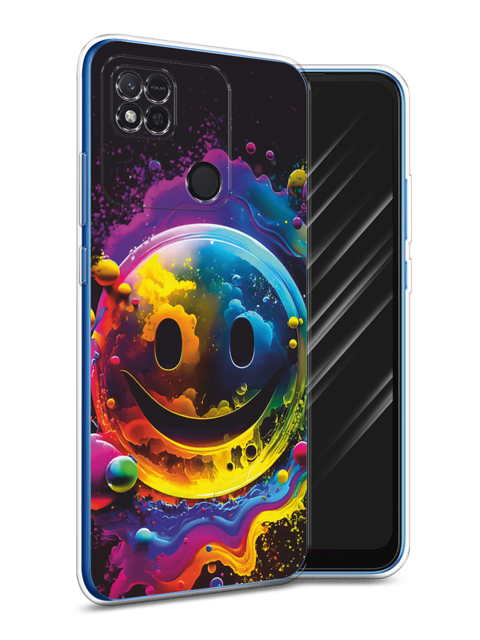 

Чехол Awog на Xiaomi Redmi 10A "Кислотный смайл", Фиолетовый;желтый;синий, 313950-1