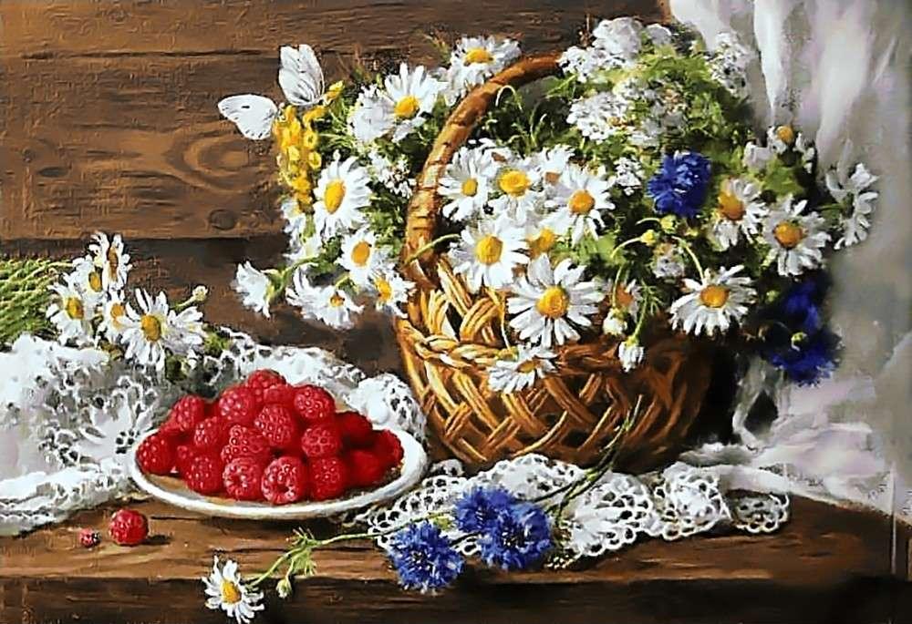 

Алмазная вышивка Гранни Сладкая малина, 48x70 см, Сладкая малина