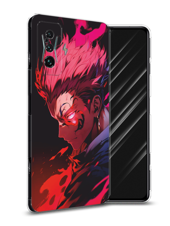 

Чехол Awog на Xiaomi Redmi K50 GE, poco F4 GT "Взгляд Сукуны", Розовый;красный;черный, 314350-1
