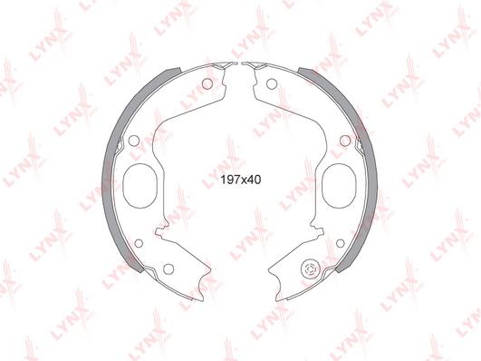

Тормозные колодки LYNXauto задние барабанные bs5505