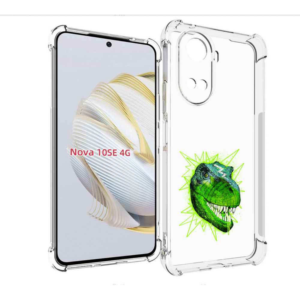 

Чехол MyPads зеленый динозавр для Huawei Nova 10 SE, Прозрачный, Tocco