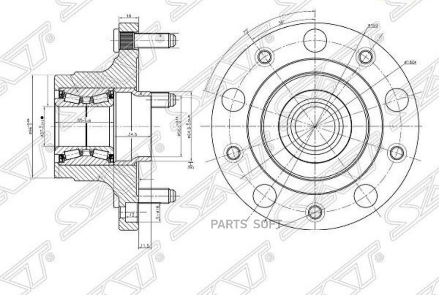 

Ступичный Узел Задн. Ford Transit T9 R15 06-13 Sat арт. ST-1377911