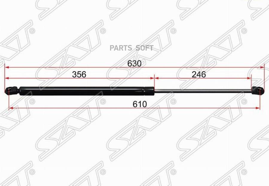 SAT ST-1381555 Амортизатор крышки багажника FORD S-MAX 06- 1шт