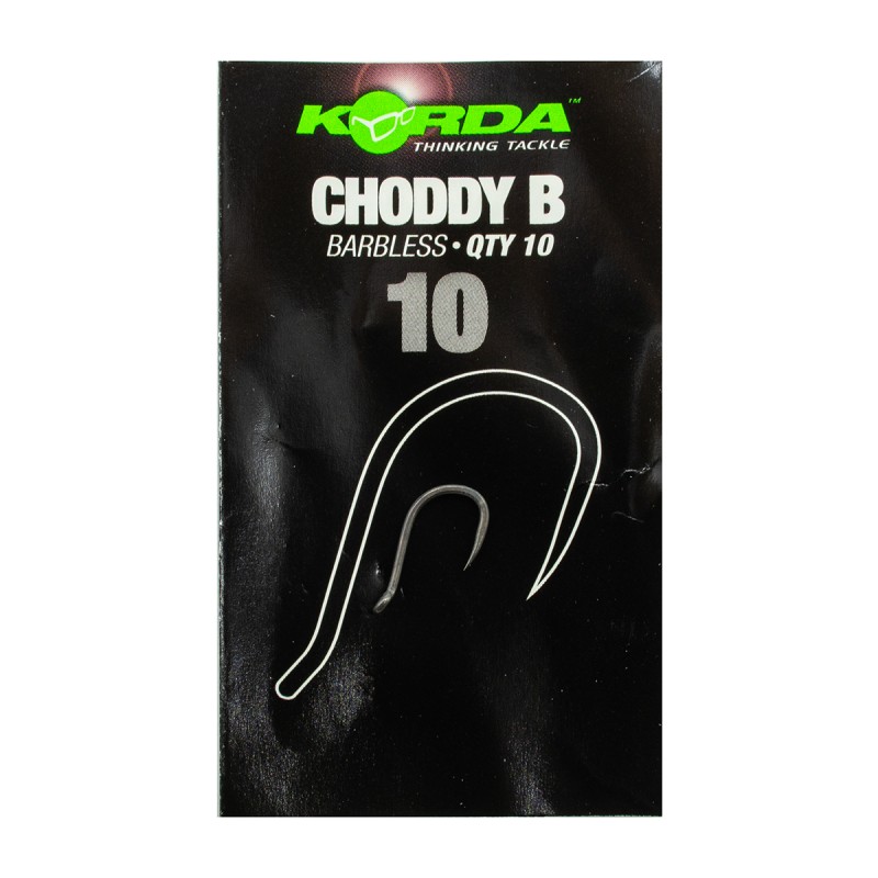 

Крючок KORDA Choddy Barbless 10 без бородки 10шт, Серый, KCHB10