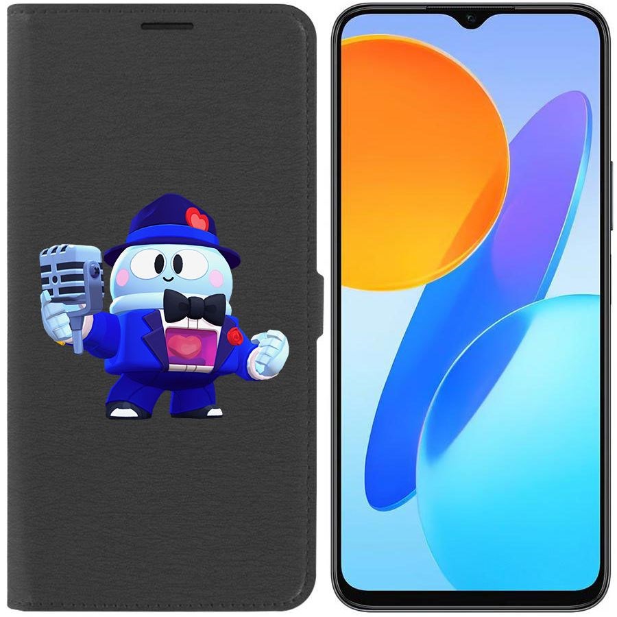 

Чехол-книжка Krutoff Eco Book для Honor X8 5G Brawl Stars-Стильный Лу (черный)