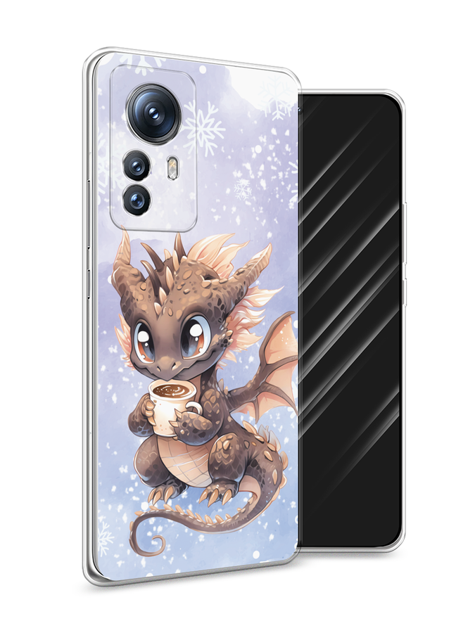 

Чехол Awog на Xiaomi 12S Pro "Дракончик с кружкой тёмный", Бежевый;розовый;серый, 316150-1