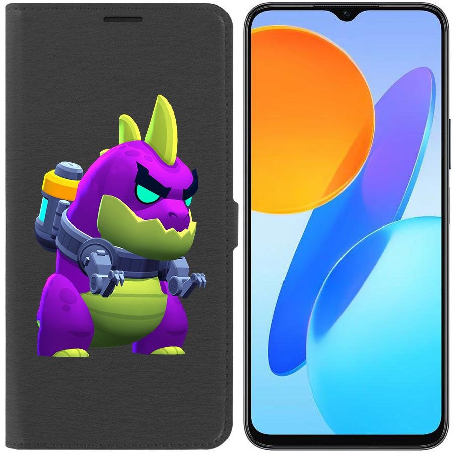 

Чехол-книжка Krutoff Eco Book для Honor X8 5G Brawl Stars-Мегамонстр (черный)
