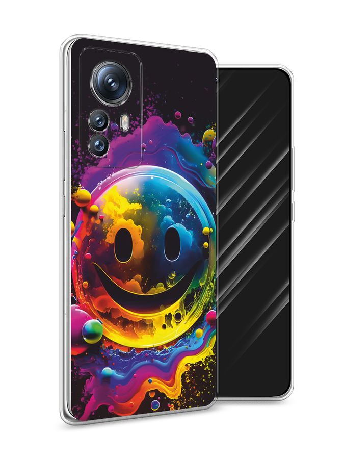 

Чехол Awog на Xiaomi 12S Pro "Кислотный смайл", Фиолетовый;желтый;синий, 316150-1