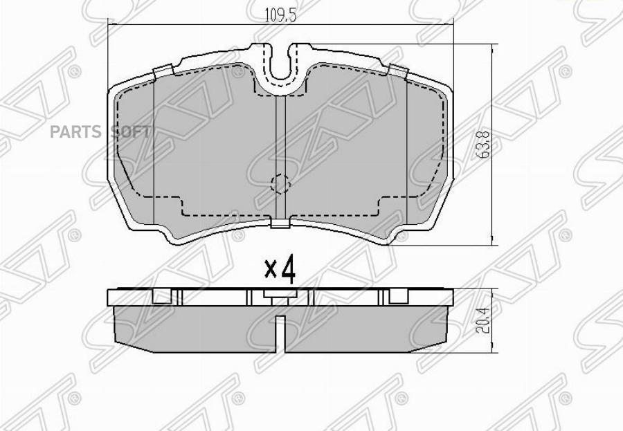 

Тормозные колодки SAT задние для Ford Transit 2006- ST1501265